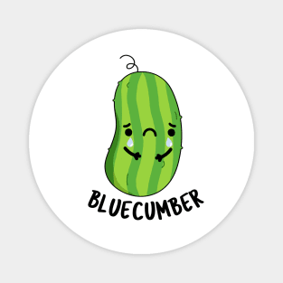 Blue-cumber Funny Sad Veggie Cucumber Pun Magnet